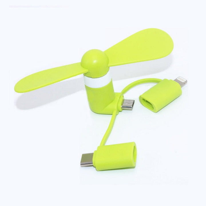 Mini Phone Cooling Fan — 3-in-1 Plug-In Cooler