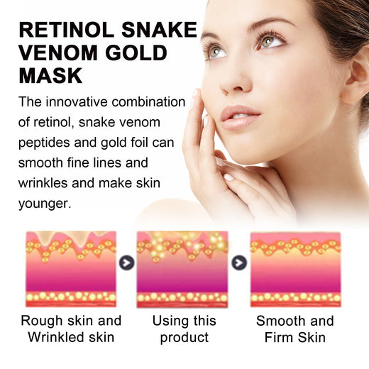 Retinol Gold Mask with Snake Venom Peptides for Fine Lines