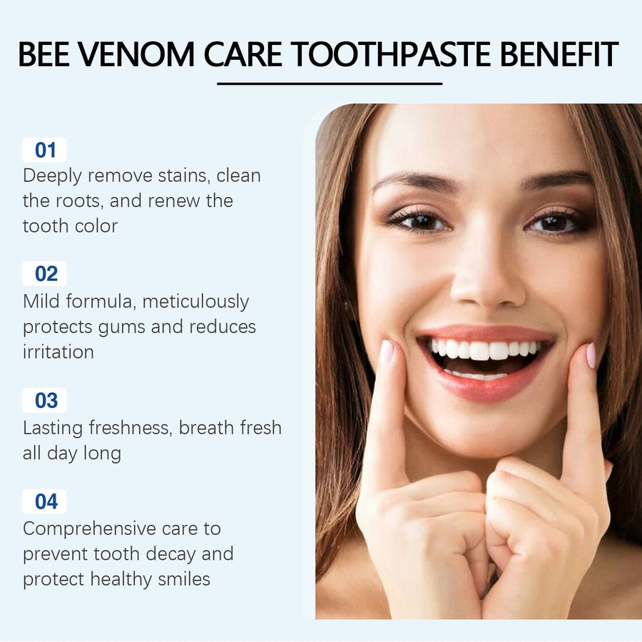 Bee Venom Whitening Toothpaste — Deep Stain Removal & Fresh