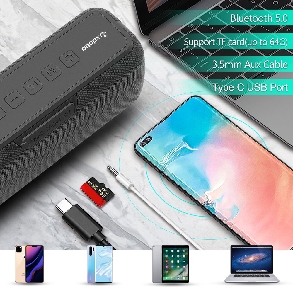 Portable Bluetooth Speaker — 60W Bass, 15h Play, IPX5