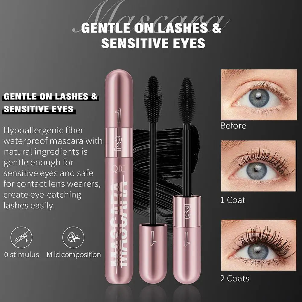 Waterproof Dual-Brush Mascara for Longer, Fuller Lashes