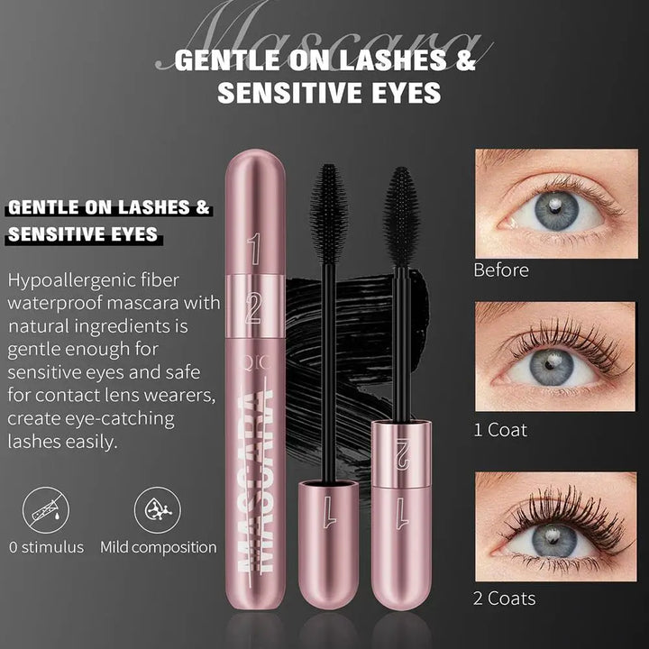 Waterproof Dual-Brush Mascara for Longer, Fuller Lashes