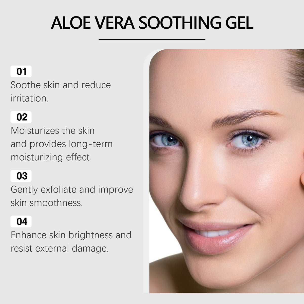 OceAura Aloe Vera Gel for Redness & Dry Skin Relief