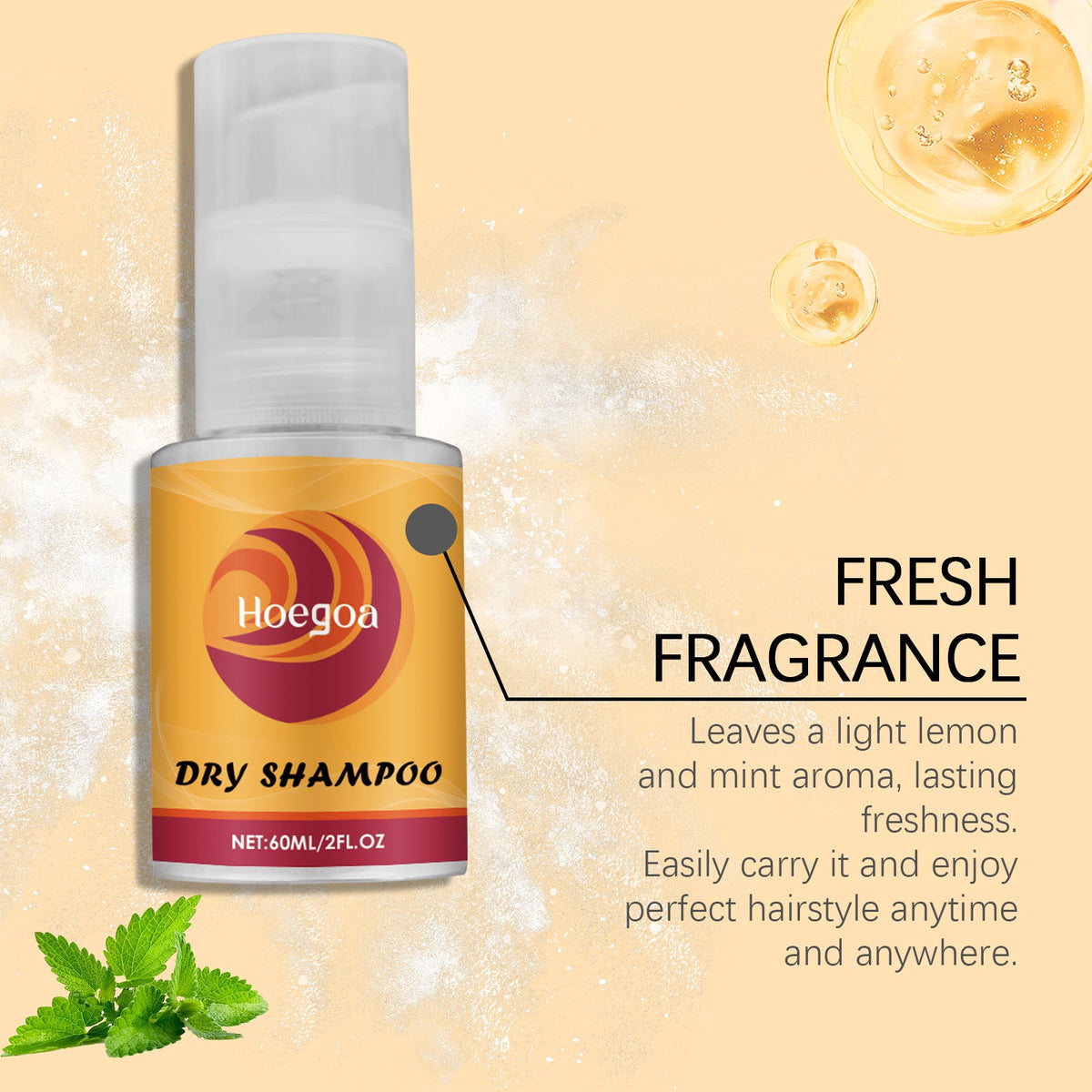 Leave-In Dry Shampoo Spray for Fresh Hair Anywhere