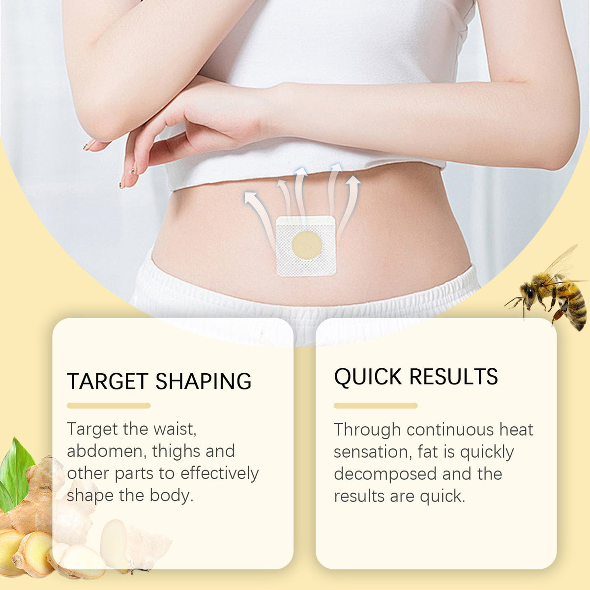 Bee-Poison Slimming Body Shaping Patch Shapes And Tightens S