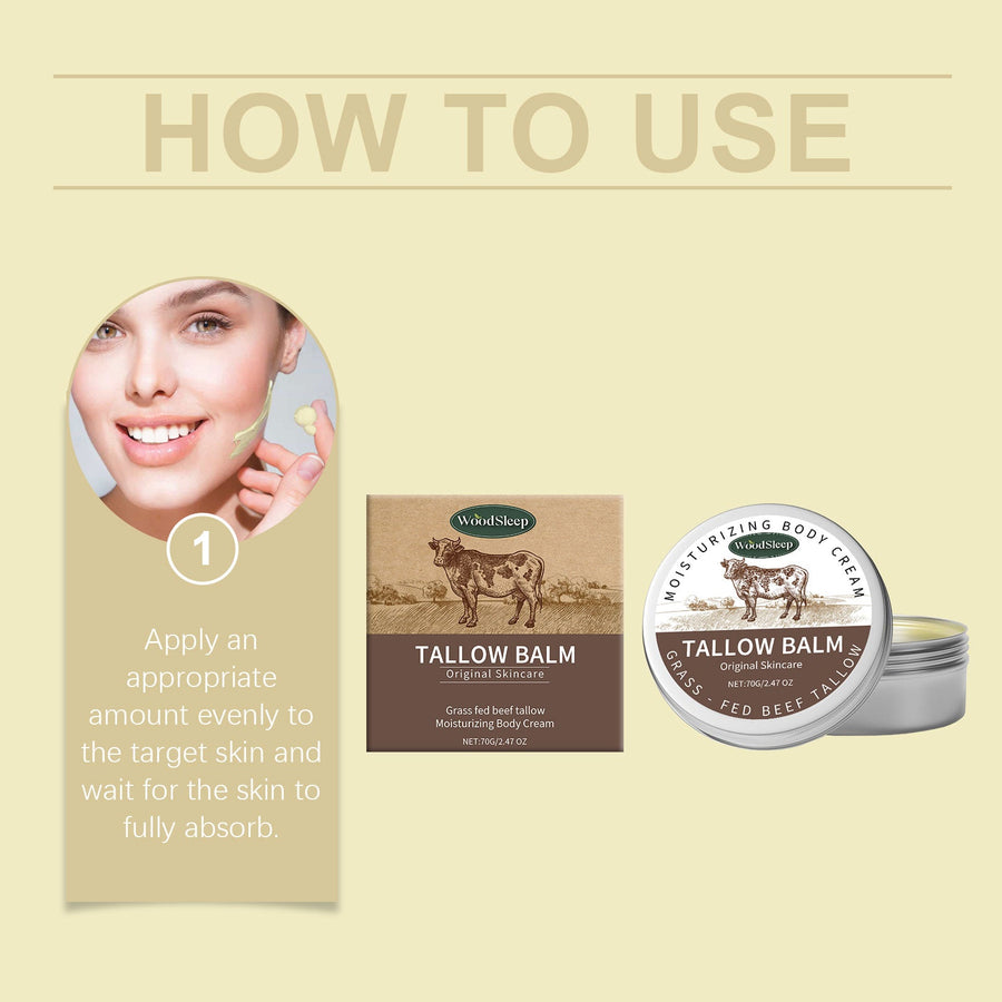 Tallow Face Cream for Dry, Sensitive Skin Relief