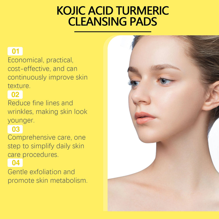 Turmeric Kojic Acid Cleansing Pads for Brighter Skin