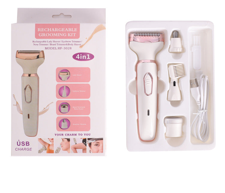 4‑in‑1 Painless Hair Removal Device — Smooth Face, Body