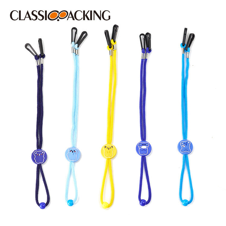 Cute Cartoon Mask Lanyards — 3-Pack Adjustable Neck Strap