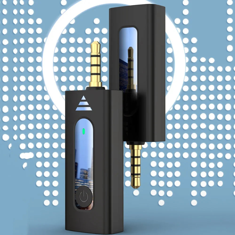 Wireless Lavalier Mic: 20m Range, Noise Reduction, 8H Battery