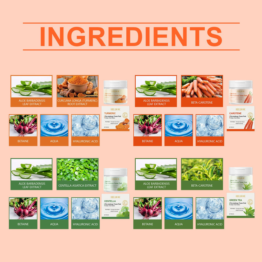 Pre-Makeup Toner Pads for a Smoother, Natural Makeup Base