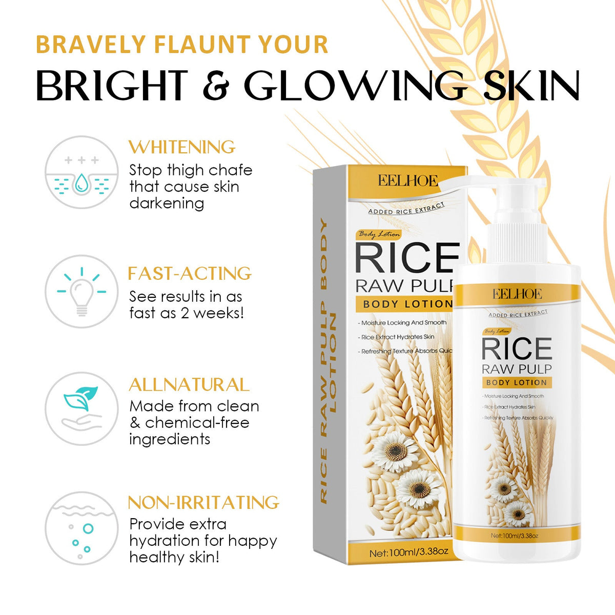 Rice Pulp Body Lotion for Brighter Even-Toned Skin