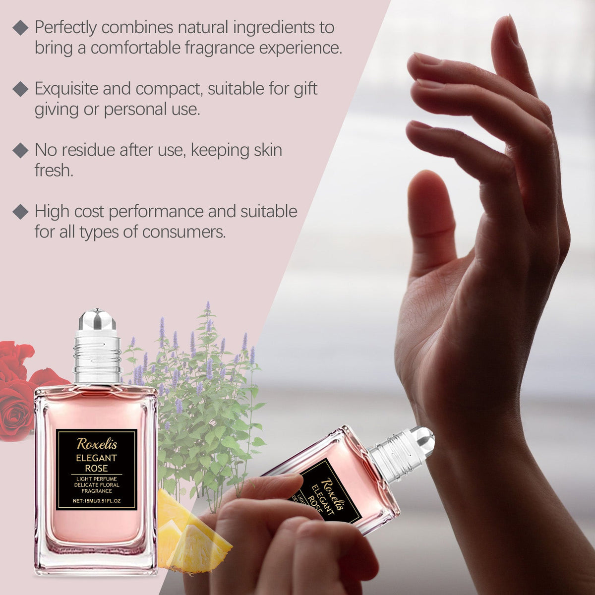 Rose Fragrance Rollerball for Everyday Floral Touch-Ups