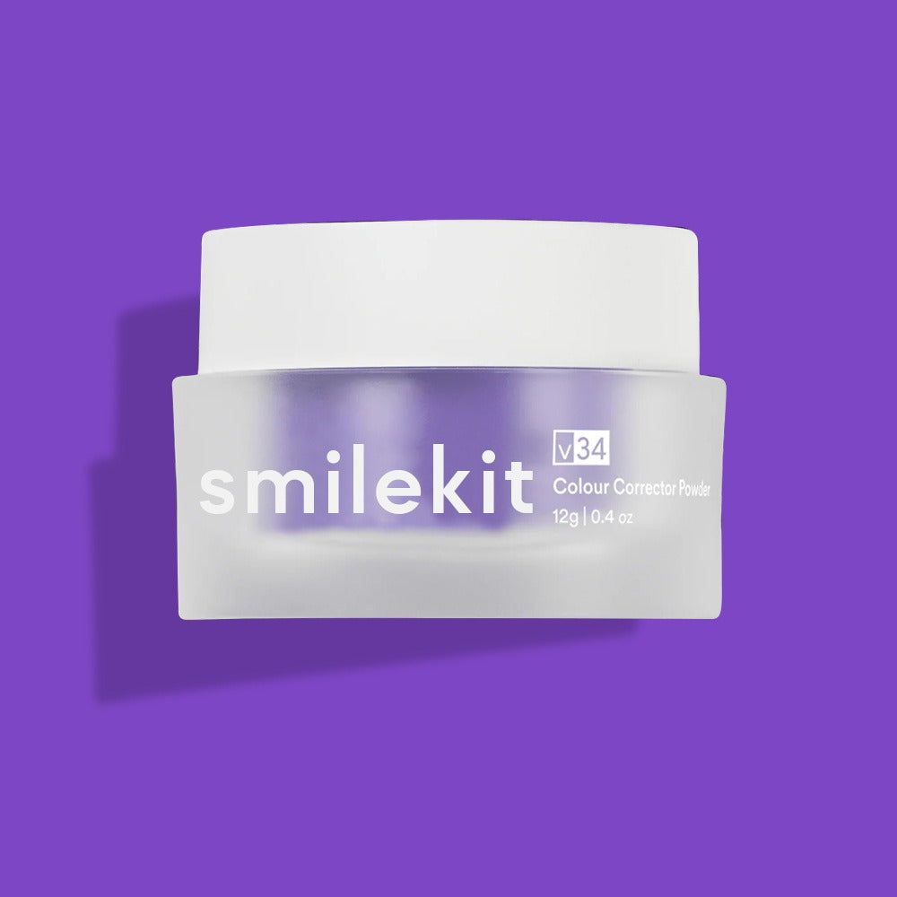 V34 Purple Tooth Powder for a Brighter-Looking Smile
