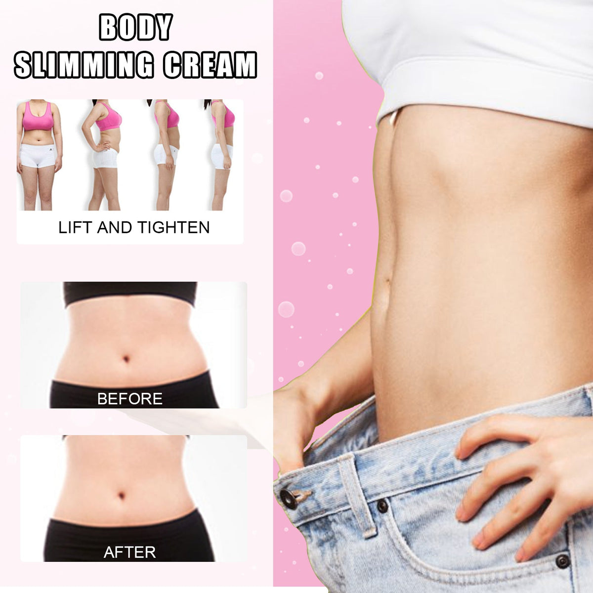 Body Slimming Cream for Firmer Arms Waist Hips Legs