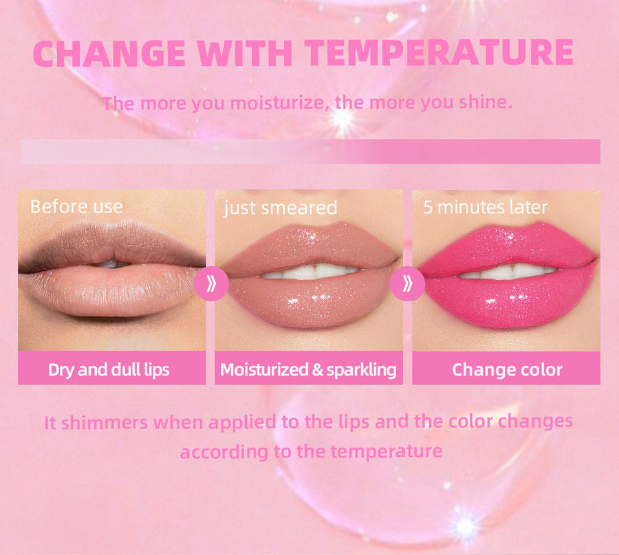 Color Changing Lip Oil Gloss for Instant Rosy Shine