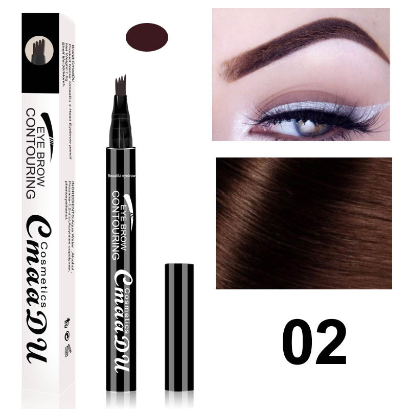 Four-Point Eyebrow Pencil for Natural Hair Strokes