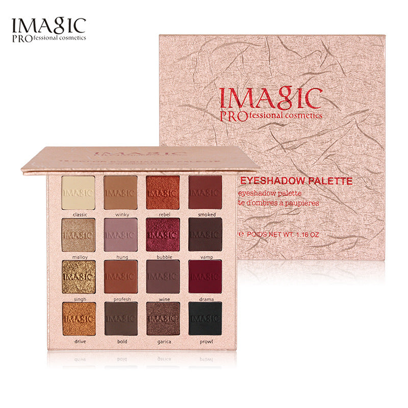 Eyeshadow Palette: 16 Colors, Matte & Pearlescent