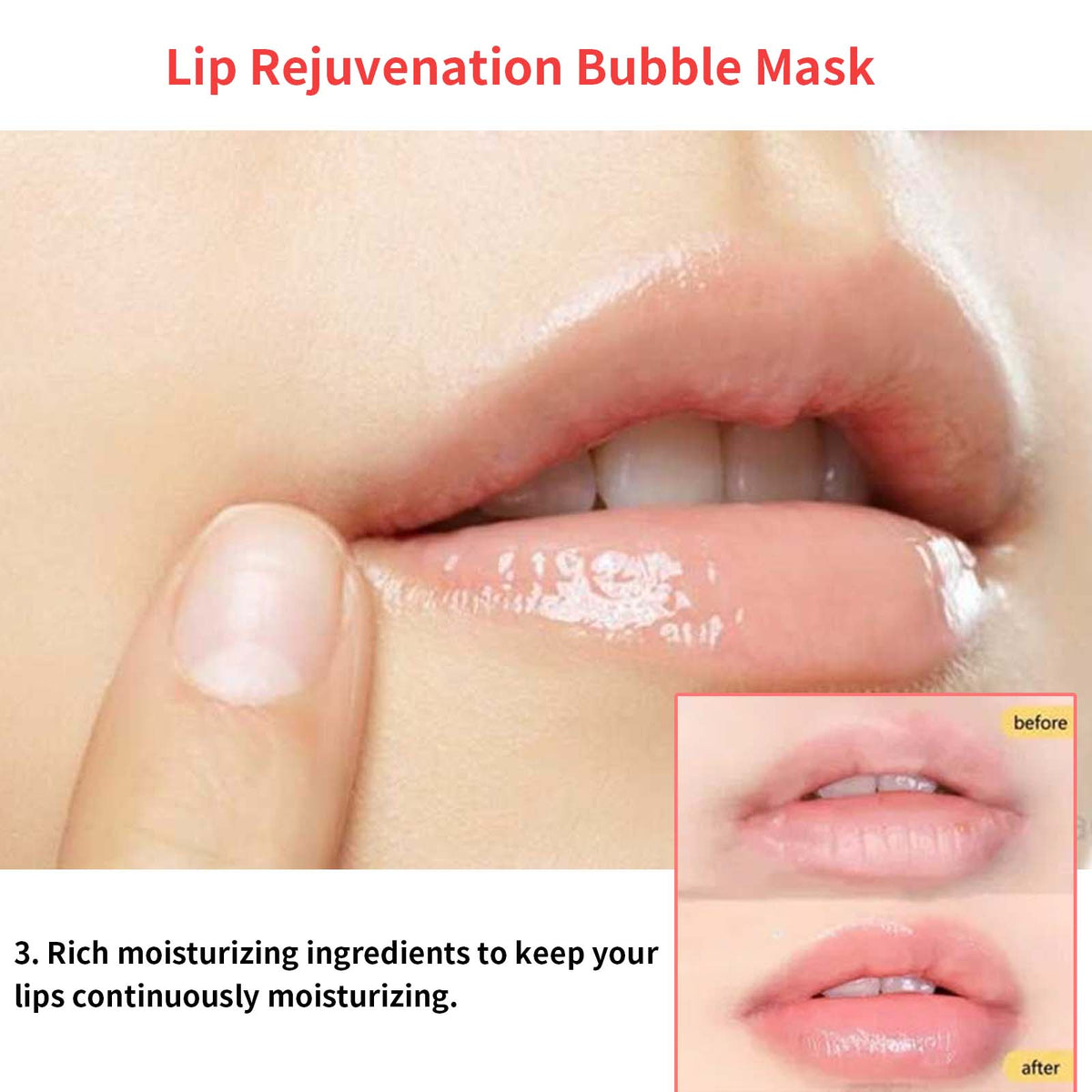 Bubble Mask Lip Balm for Dry, Cracked Lips Relief