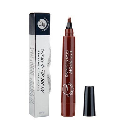 Four-Tip Eyebrow Pencil for Natural Hair-Like Strokes