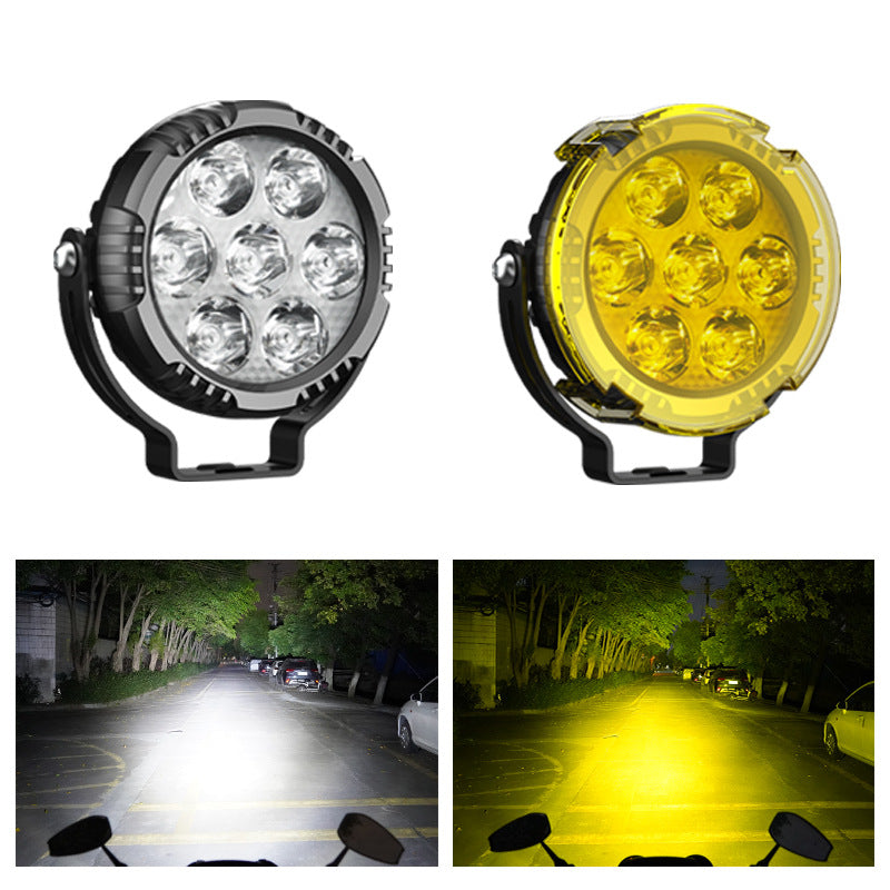 LED Car Spotlights — Dual‑Color Waterproof Off‑Road Lighting