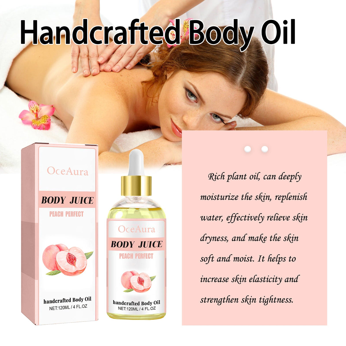 Handcrafted Body Oil for Firming, Hydrating & Soothing Skin