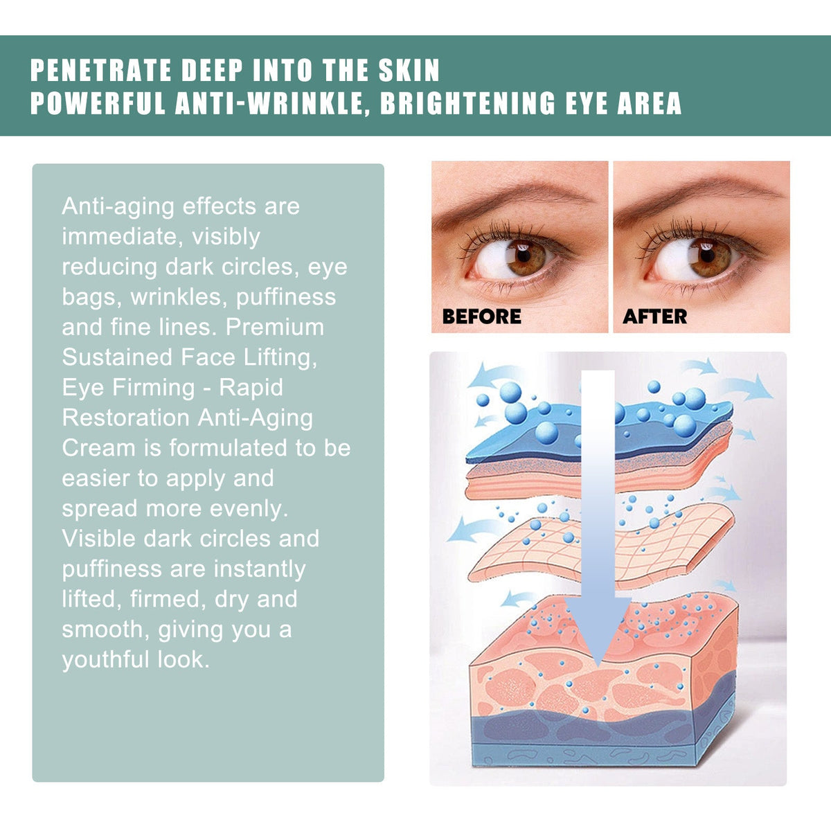 Anti-Wrinkle Eye Cream for Dark Circles & Fine Lines