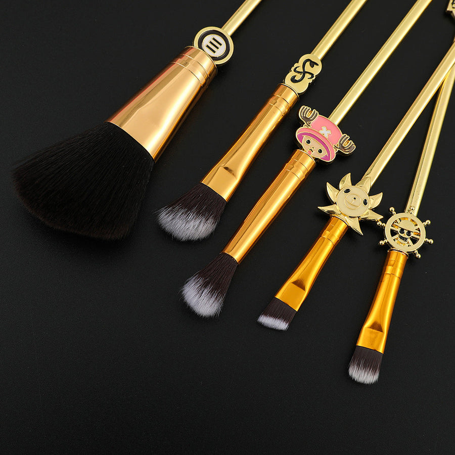One Piece Anime Makeup Brushes — 7-Piece Gold Collector Set