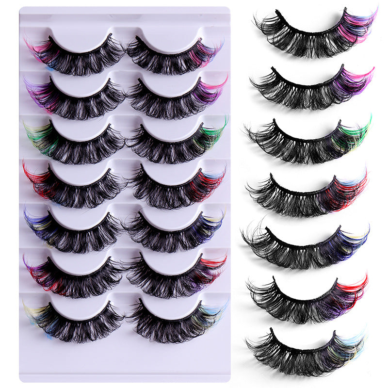 Colorful False Eyelashes, 7 Pairs for Bold Eye Looks