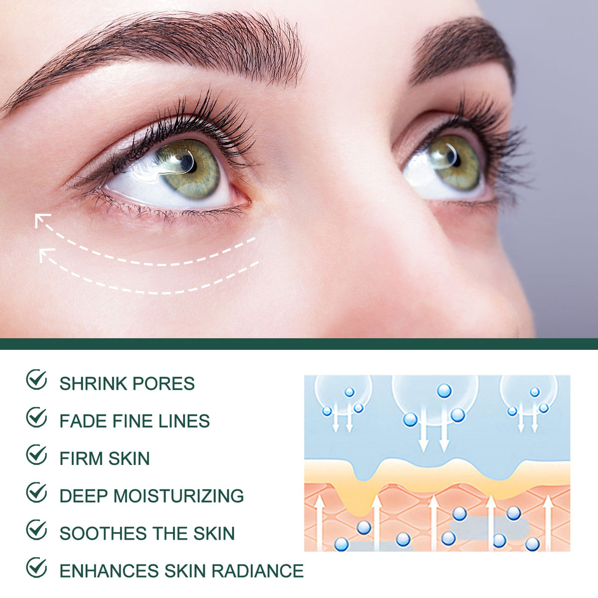 Cordyceps Ginseng Eye Cream for Dark Circles & Lines