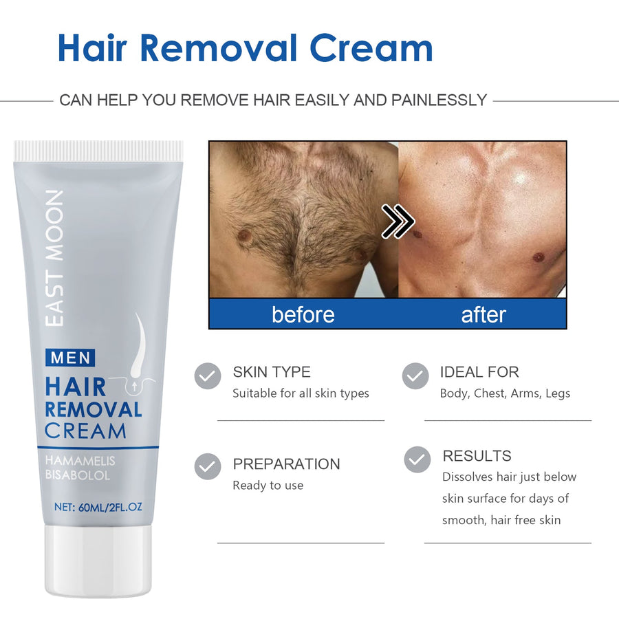 Men's Hair Removal Cream for Underarm, Arm & Leg Hair
