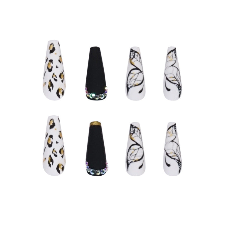 Butterfly Leopard Press-On Nails for Bold Statement Style