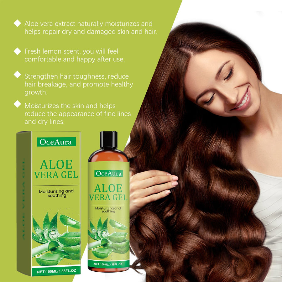 Aloe Vera Gel Moisturizer for Skin, Face, Body & Hair