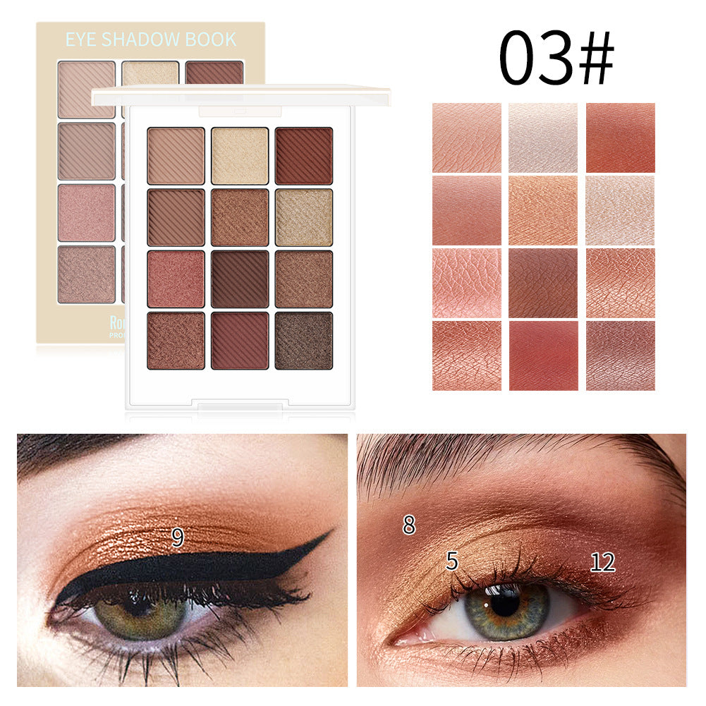 12-Color Eyeshadow Palette for Versatile Eye Looks