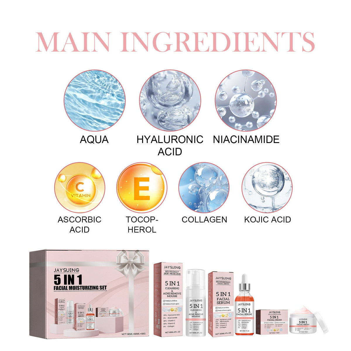 5-in-1 Facial Moisturizer Set for Brighter, Firmer Skin