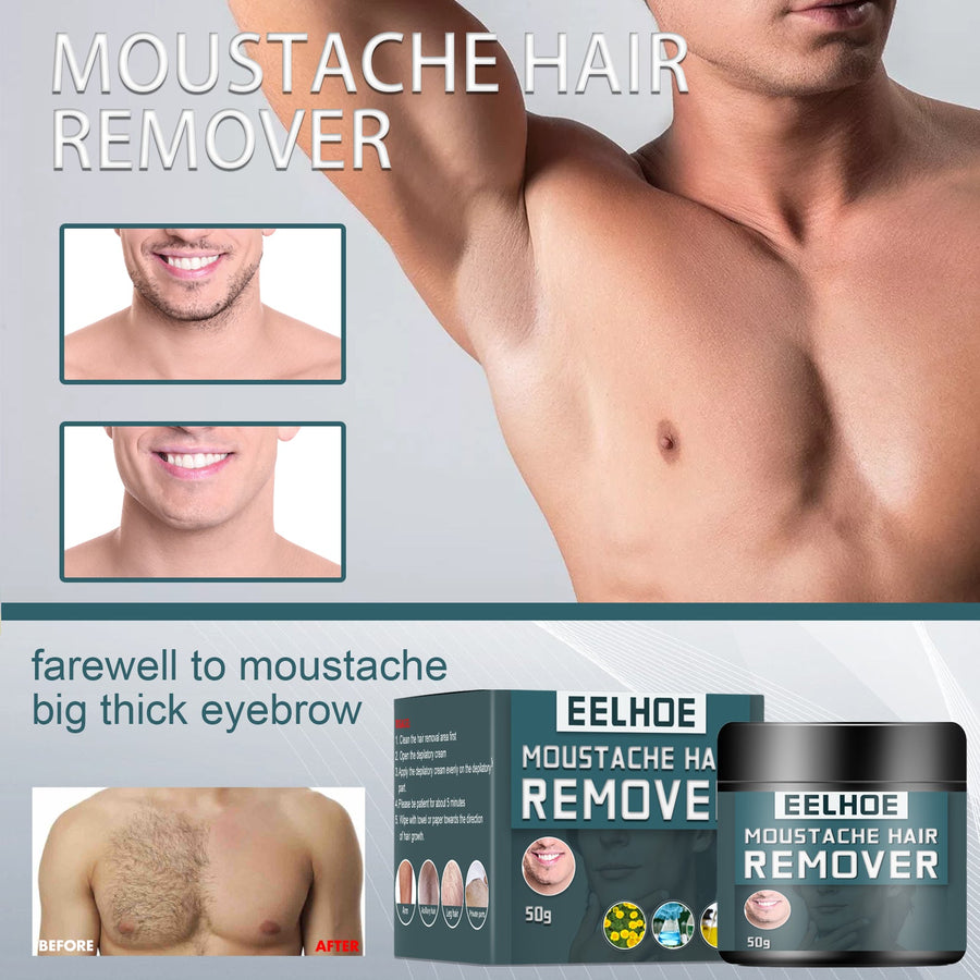 Men's Hair Removal Cream for Face Body No Razor Burn