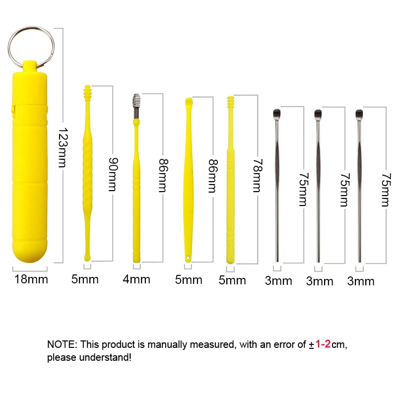 Ear Wax Removal Kit — 7 Precision Stainless Steel Tools