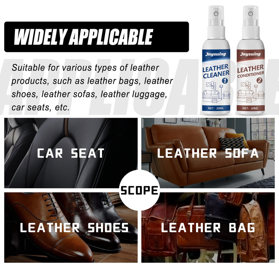 Leather Cleaner & Conditioner Kit — 2-Step Restore