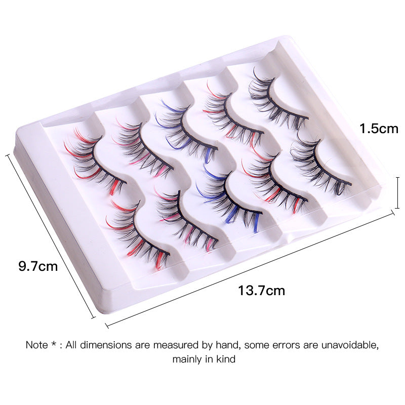 Colorful False Eyelashes for Dramatic 5D Eye Looks