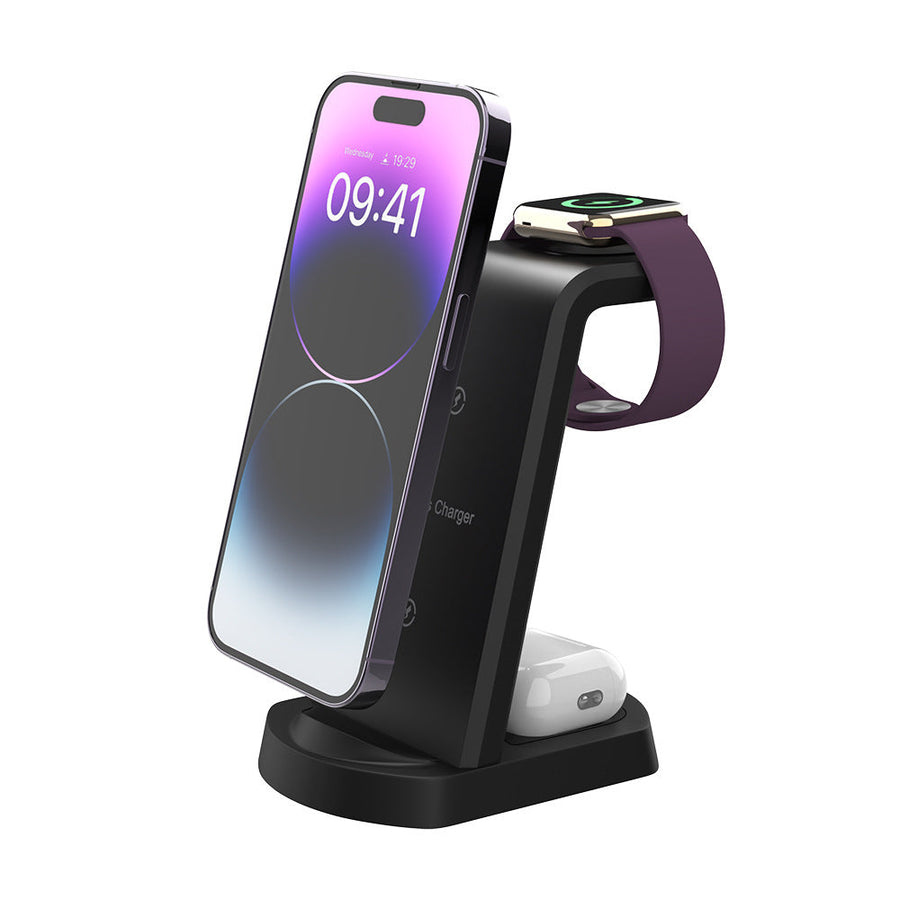 3 in 1 Wireless Charger — Charge Phone, Watch & Earbuds