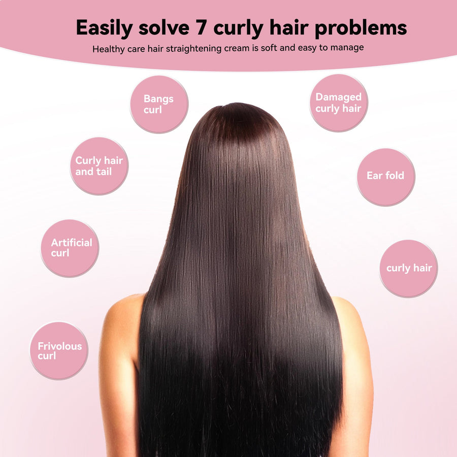 Hair Straightening Cream for Smooth, Sleek, Frizz-Free Hair