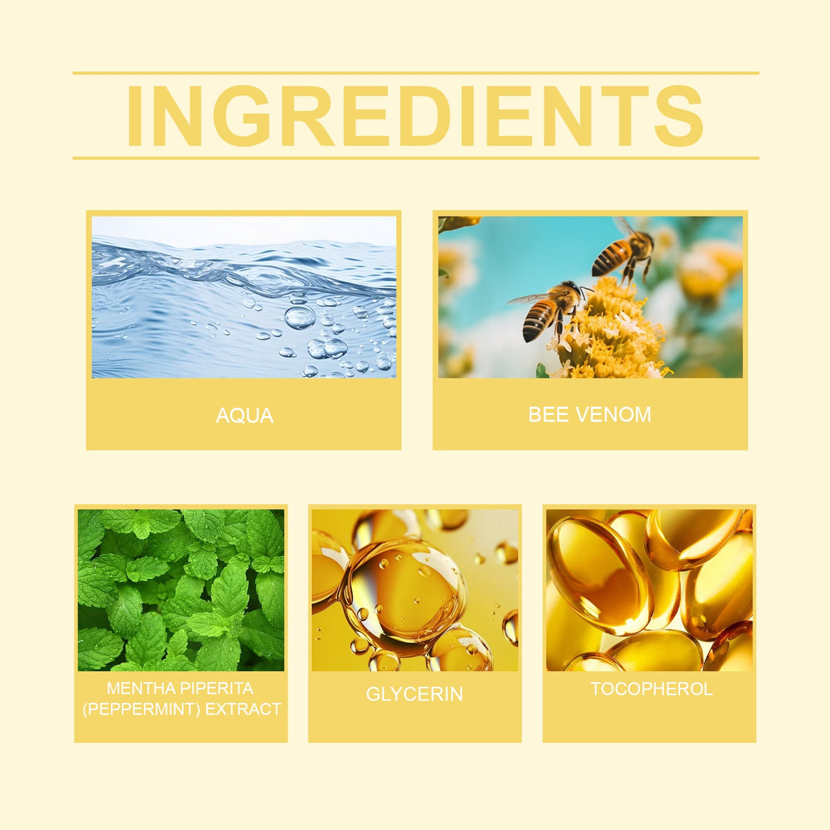 Bee Venom Body Cream for Marks, Dryness & Rough Skin