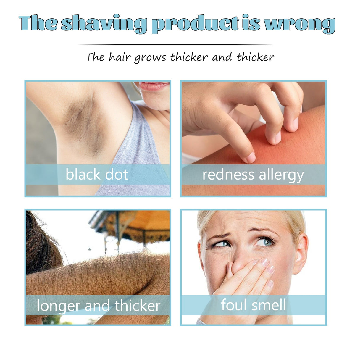 Hair Removal Spray for Sensitive Areas, No Razor Needed