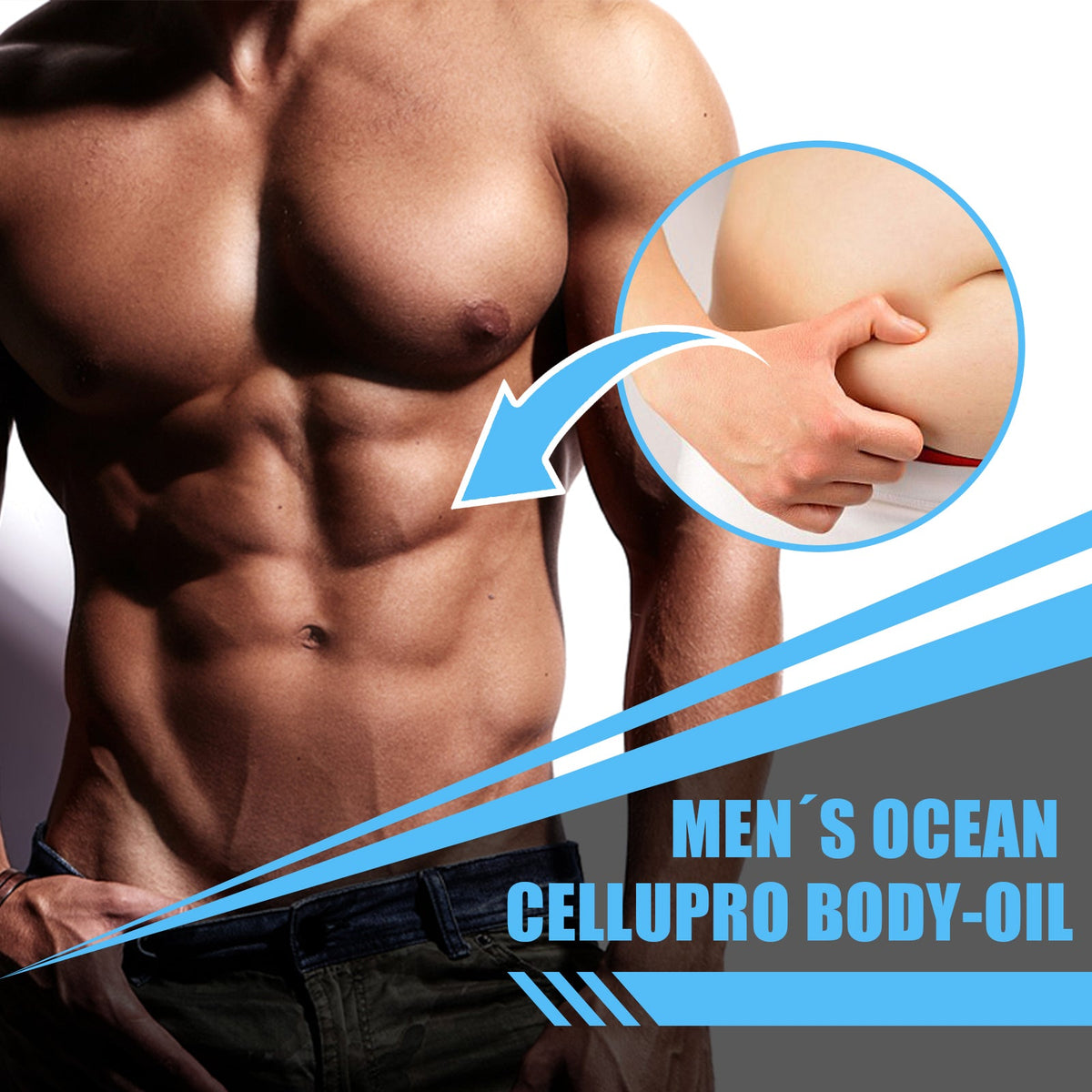 Men's Firming Body Oil for Abs and Chest Definition