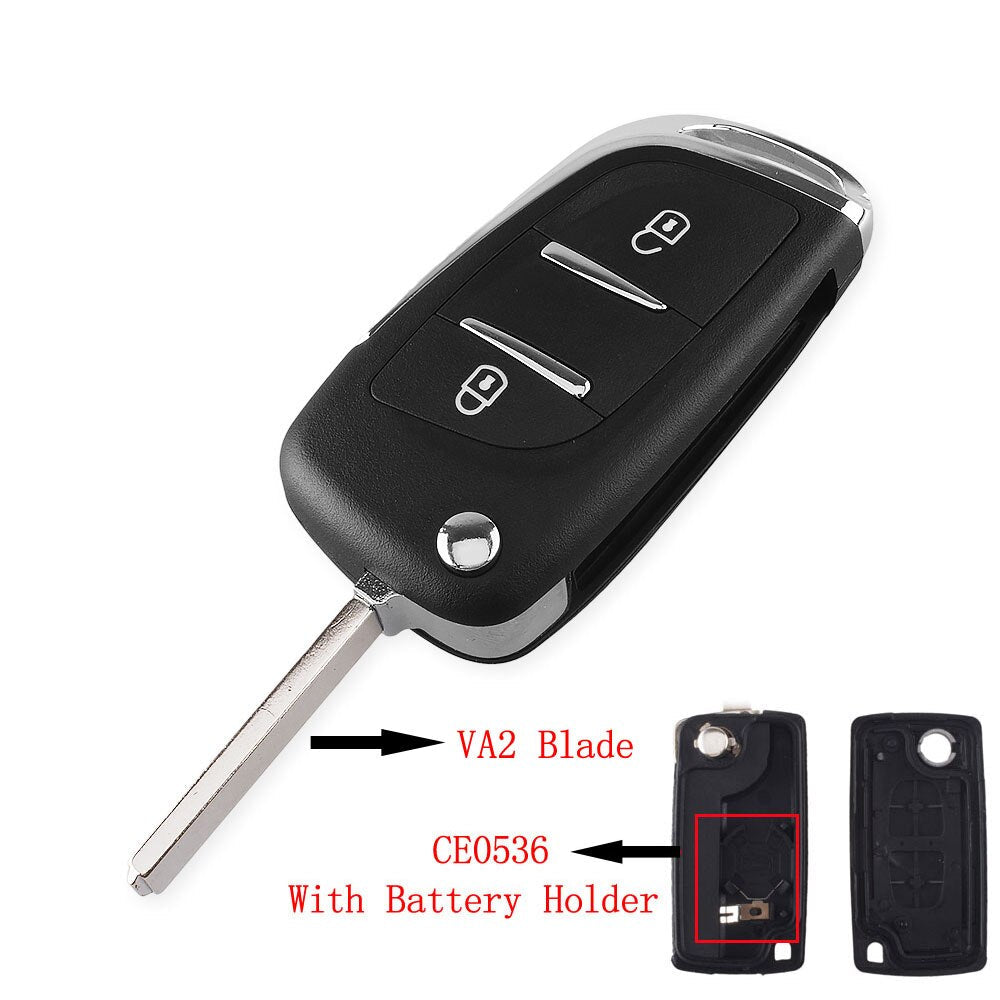 Flip Key Shell for Peugeot/Citroën — DIY Repair Kit