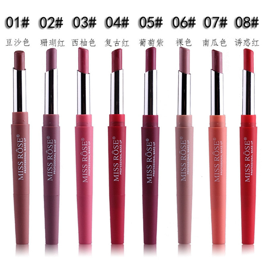 Miss Rose Double-Ended Lip Liner Pencil for Defined Lips