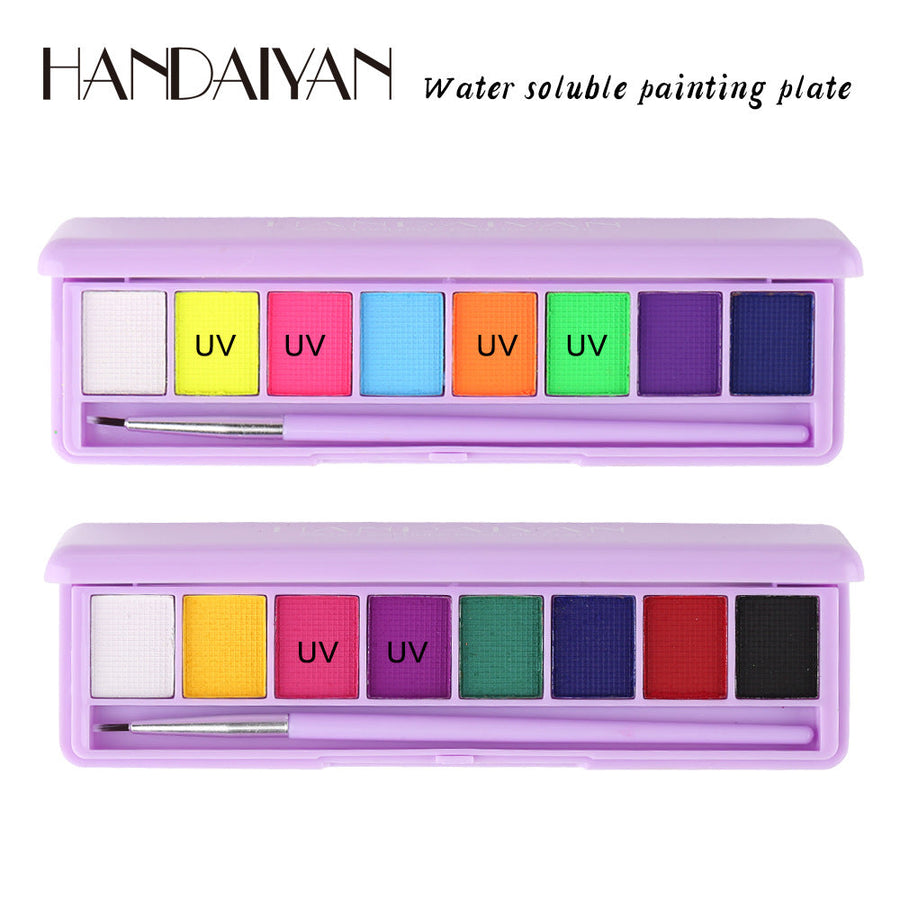Water-Soluble Face Paint Palette for Vivid Body Art