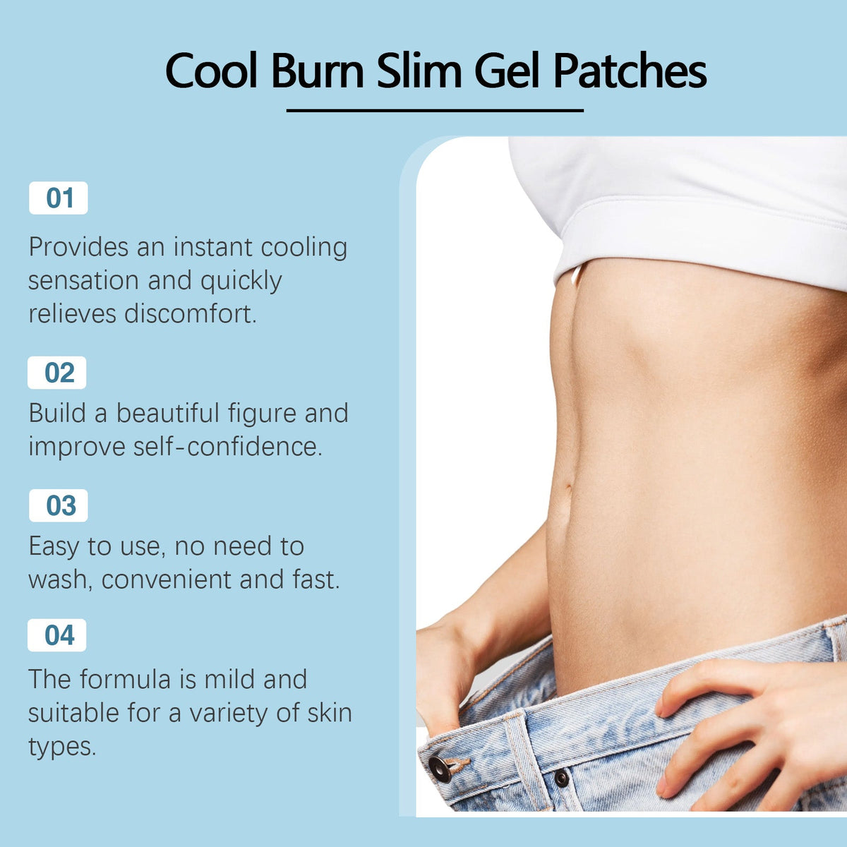 Slimming Gel Patches for Body Contouring, 10-Pack