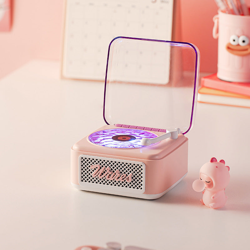 White Noise Retro Bluetooth Speaker — Vinyl Record Design