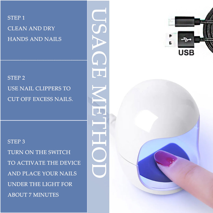 LED Nail Light Therapy Device — Clear Yellow Nails at Home